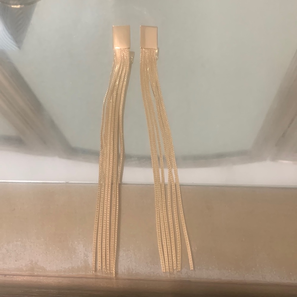 Beautiful pre-loved gold dangly earrings!